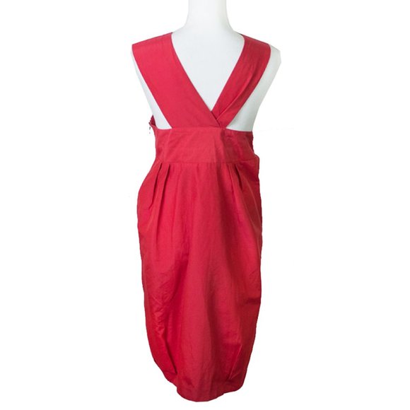 Anthropologie Country Road Red Bow Halter Dress 14 - Picture 7 of 10